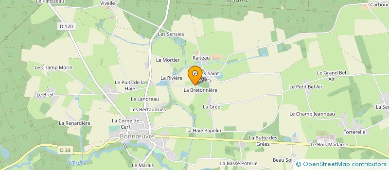 localisation de l'entreprise EARL CHENE VERT à VALLONS-DE-L'ERDRE