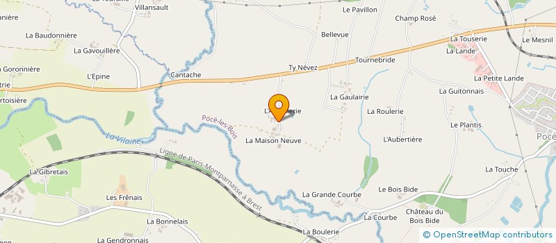 localisation de l'entreprise EARL CHENEVIERE à POCE-LES-BOIS