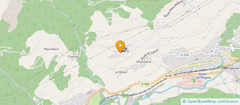 localisation de l'entreprise EARL CHEVRERIE DE LA ROCHE  AIME-LA-PLAGNE