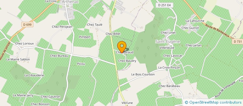 localisation de l'entreprise EARL CHEZ GIRAUD à ARTHENAC