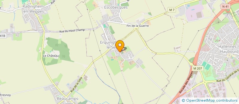 localisation de l'entreprise EARL CHOQUET  ERQUINGHEM-LE-SEC