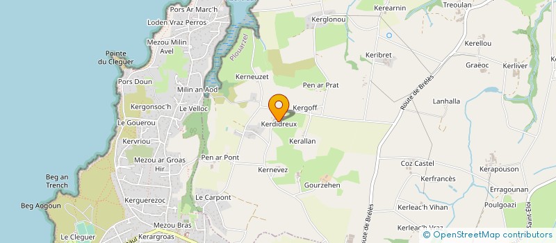 localisation de l'entreprise EARL CLOATRE JOEL  PLOUARZEL