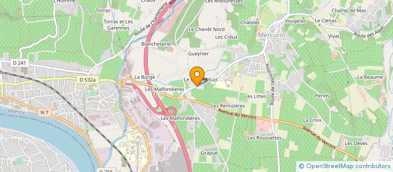 localisation de l'entreprise EARL CLOS LES CHENETS à MERCUROL-VEAUNES