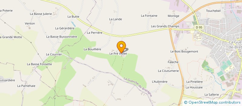 localisation de l'entreprise EARL CLOUET à LA GUERCHE-DE-BRETAGNE