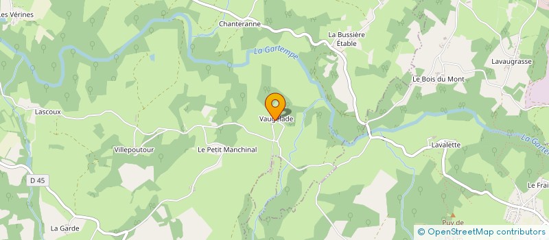 localisation de l'entreprise EARL CLUZAUD à CHATEAUPONSAC