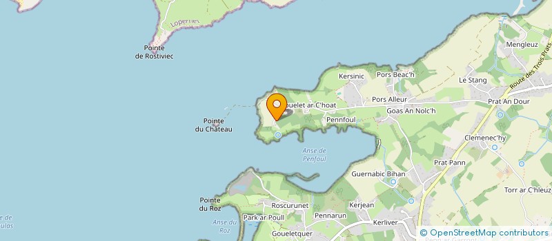 localisation de l'entreprise EARL COIC HUITRES ET COQUILLAGES à LOGONNA-DAOULAS