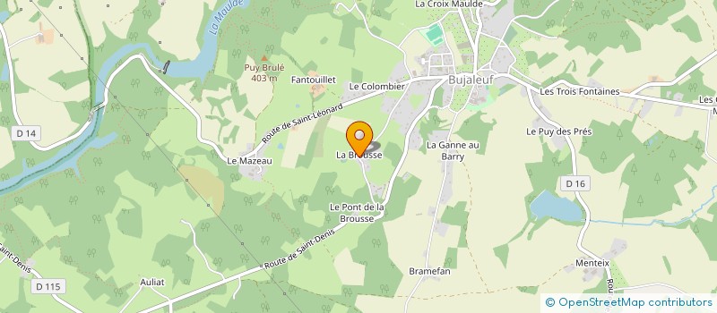 localisation de l'entreprise EARL COIGNAC à BUJALEUF