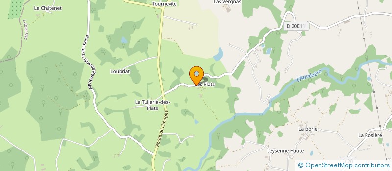 localisation de l'entreprise EARL COLOMBEAU à LUBERSAC