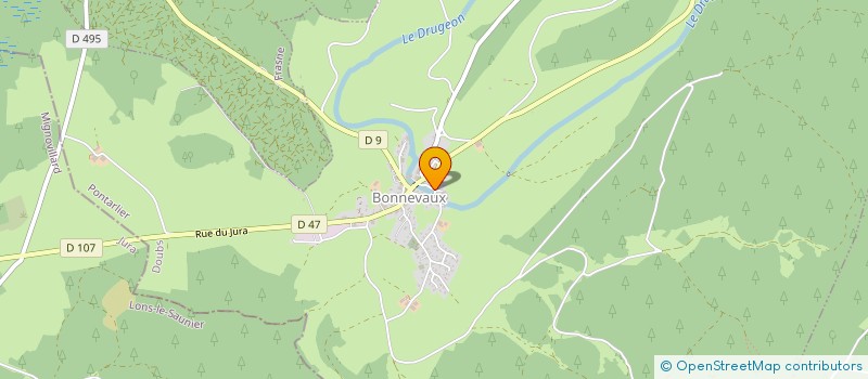 localisation de l'entreprise EARL COTE COLISSON SYLVAIN à BONNEVAUX