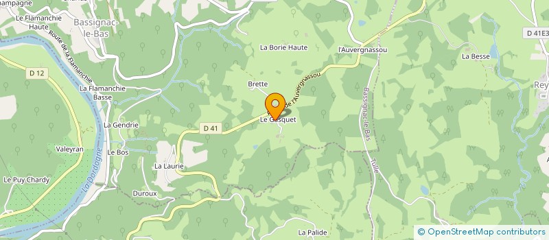 localisation de l'entreprise EARL COUDERT à BASSIGNAC-LE-BAS