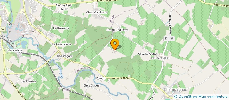 localisation de l'entreprise EARL COUILLAUD à CHAMPAGNAC