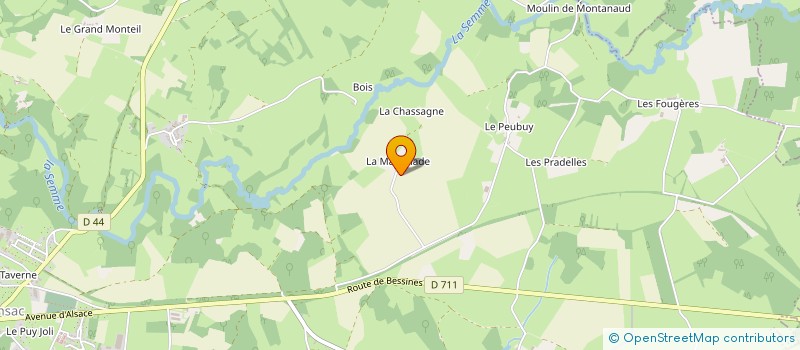 localisation de l'entreprise EARL COULON à CHATEAUPONSAC