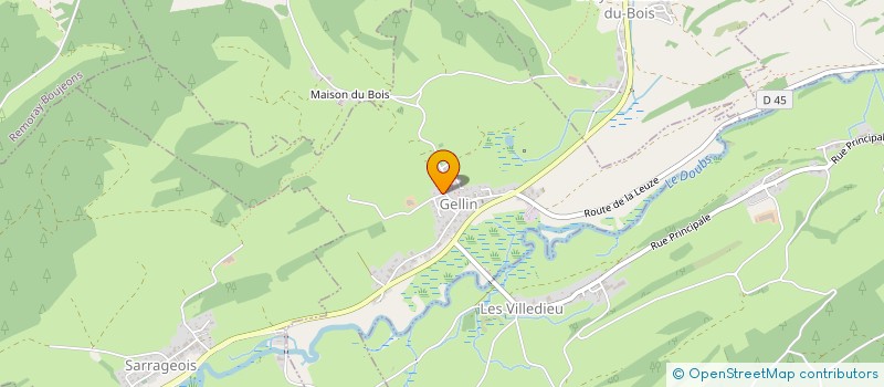 localisation de l'entreprise EARL COURVOISIER à GELLIN