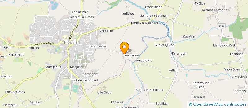 localisation de l'entreprise EARL COZIAN à PLOUVIEN