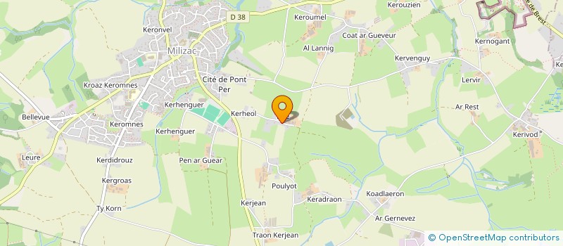 localisation de l'entreprise EARL CUEFF  MILIZAC-GUIPRONVEL