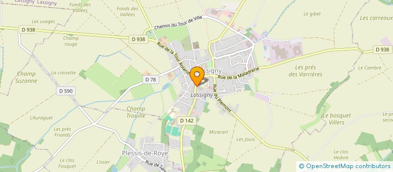 localisation de l'entreprise EARL CUGNIERE à LASSIGNY