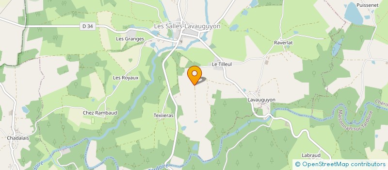 localisation de l'entreprise EARL CUSSAGUET à LES SALLES-LAVAUGUYON