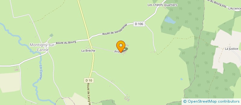 localisation de l'entreprise EARL CYPRES à MONTIGNY-SUR-CANNE