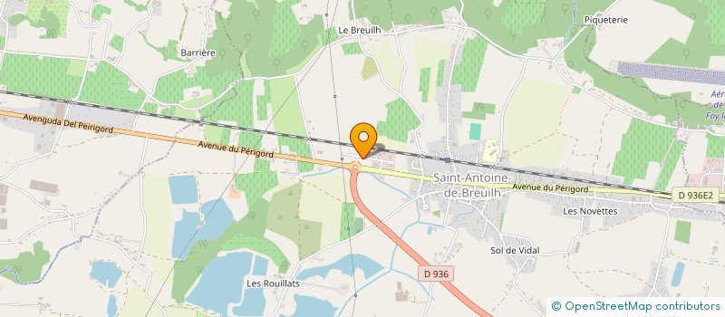 localisation de l'entreprise EARL D'ADRINA  ST ANTOINE DE BREUILH