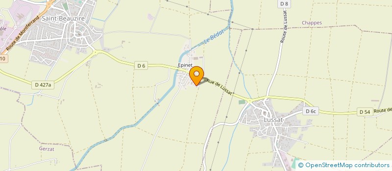 localisation de l'entreprise EARL D EPINET 2000 à SAINT-BEAUZIRE