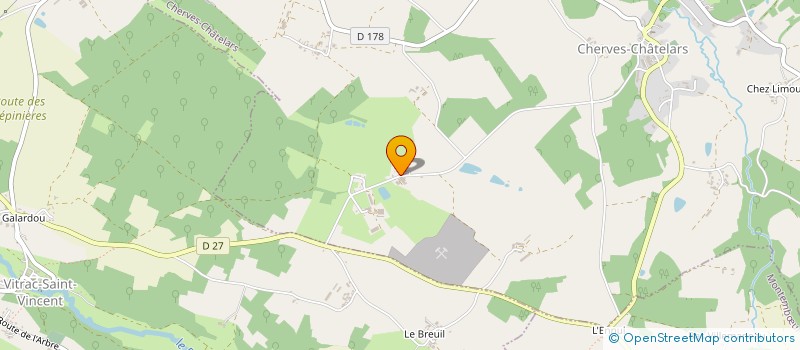 localisation de l'entreprise EARL D'ETAMENAT à CHERVES-CHATELARS