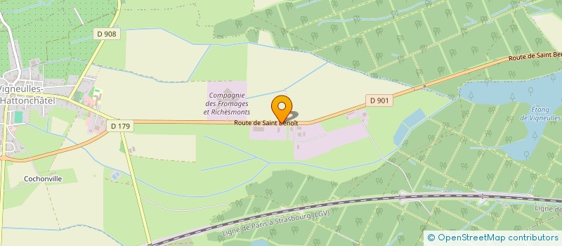 localisation de l'entreprise EARL D'HAVAZANT à VIGNEULLES-LES-HATTONCHATEL