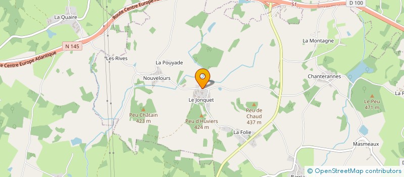 localisation de l'entreprise EARL D HUVIERS à LE GRAND-BOURG
