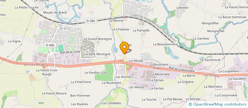 localisation de l'entreprise EARL D'OLIVET  SERVON-SUR-VILAINE