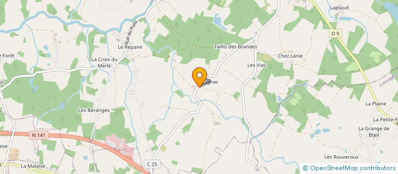 localisation de l'entreprise EARL D'ORBAGNAC à ORADOUR-SUR-GLANE