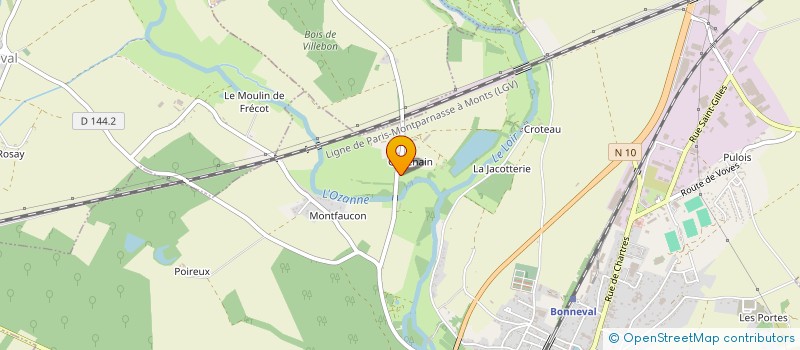 localisation de l'entreprise EARL D'OUZENAIN à BONNEVAL