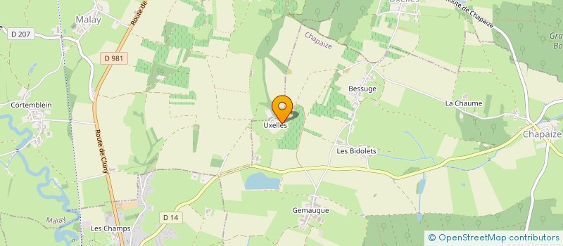 localisation de l'entreprise EARL D'UXELLES  CHAPAIZE
