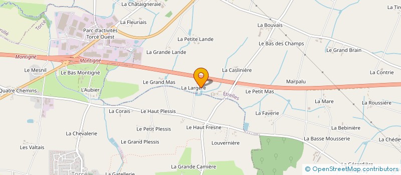 localisation de l'entreprise EARL DAIRY BREIZH à ETRELLES