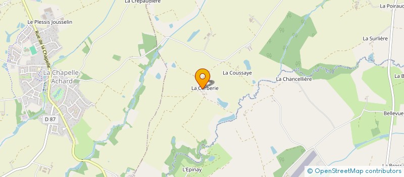 localisation de l'entreprise EARL DAIRY WOLF à SAINTE-FLAIVE-DES-LOUPS