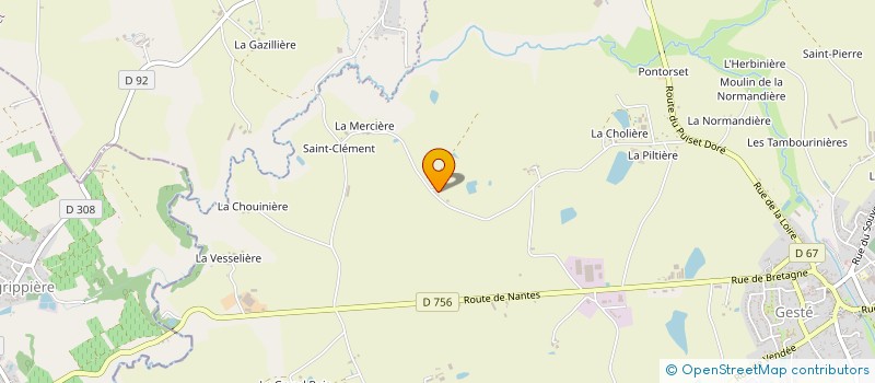 localisation de l'entreprise EARL DANDE à MONTREVAULT-SUR-EVRE