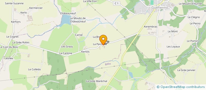 localisation de l'entreprise EARL DANET-THOMAS à GUEHENNO