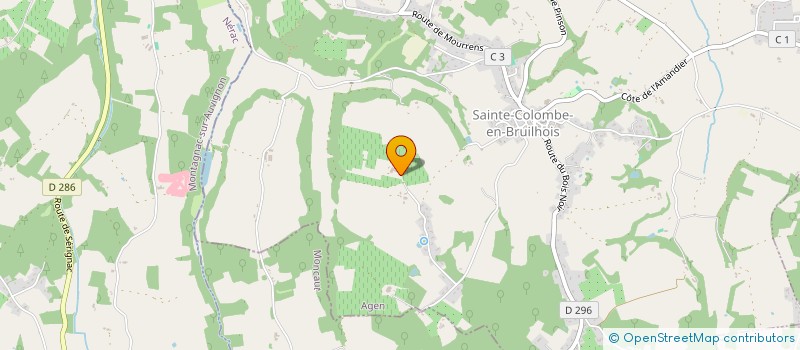 localisation de l'entreprise EARL DANIEL TISSOT  SAINTE-COLOMBE-EN-BRUILHOIS