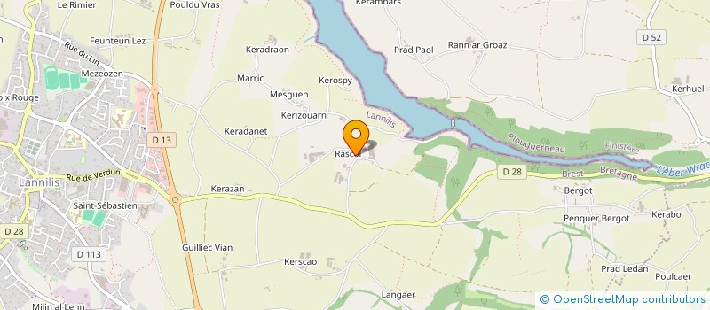 localisation de l'entreprise EARL DARE  LANNILIS