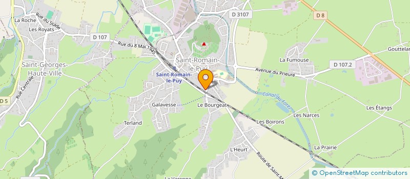 localisation de l'entreprise EARL DAVID DECELLE à SAINT-ROMAIN-LE-PUY