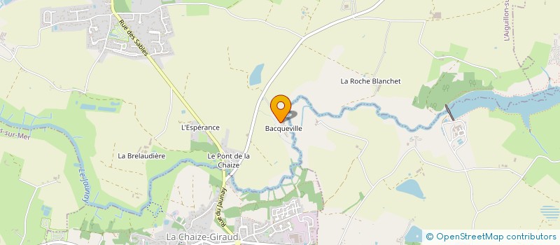 localisation de l'entreprise EARL DE BACQUEVILLE à L'AIGUILLON-SUR-VIE