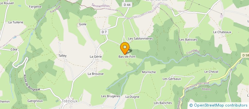 localisation de l'entreprise EARL DE BADEFORT à TREZIOUX