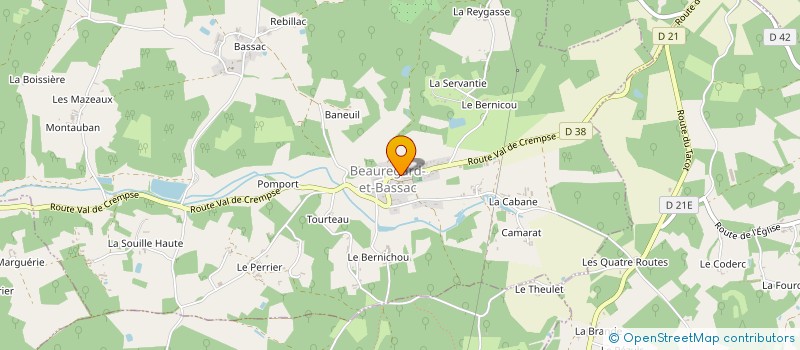 localisation de l'entreprise EARL DE BEAUREGARD à BEAUREGARD-ET-BASSAC
