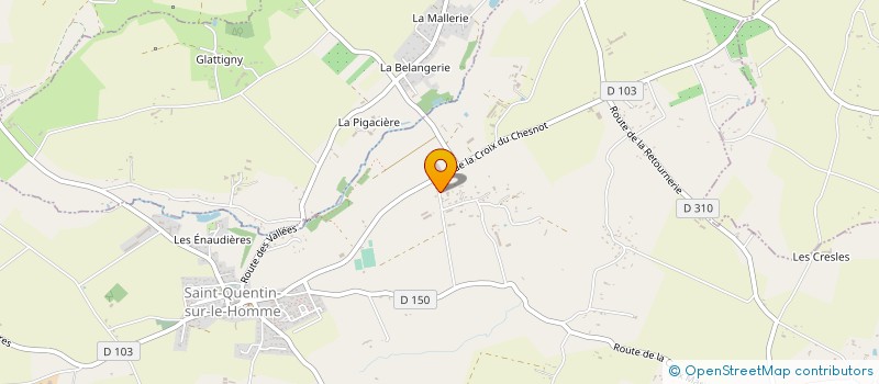 localisation de l'entreprise EARL DE BEAUSOLEIL à SAINT-QUENTIN-SUR-LE-HOMME