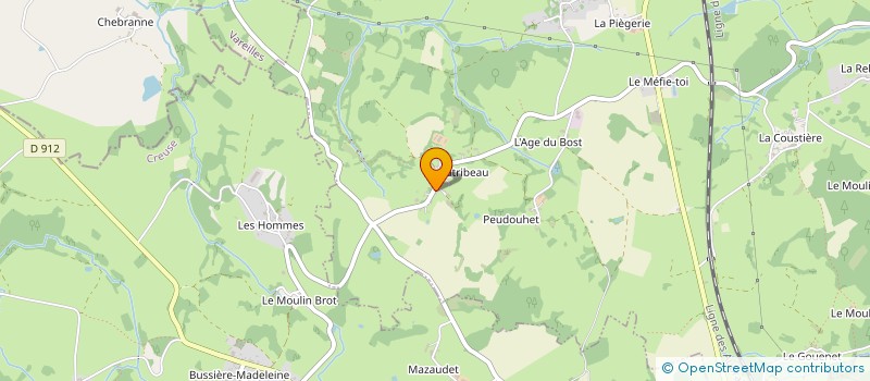 localisation de l'entreprise EARL DE BEAUTRIBEAU à SAINT-AGNANT-DE-VERSILLAT