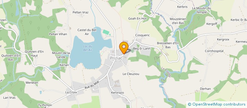 localisation de l'entreprise EARL DE BEG ER LANN à PRIZIAC