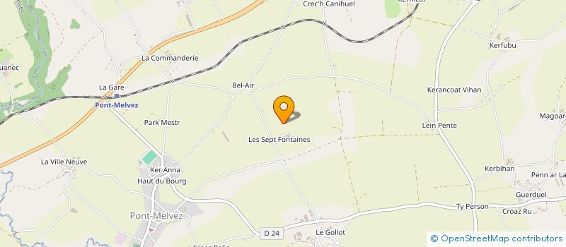 localisation de l'entreprise EARL DE BEL AIR à PONT-MELVEZ
