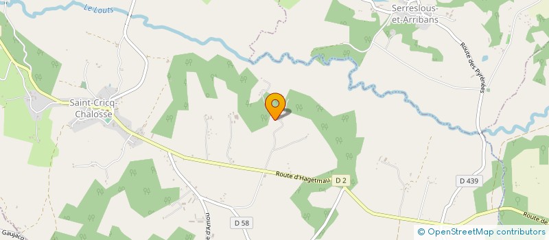 localisation de l'entreprise EARL DE BERLALANNE  SAINT-CRICQ-CHALOSSE