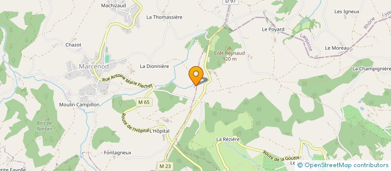 localisation de l'entreprise EARL DE BICOURY à MARCENOD