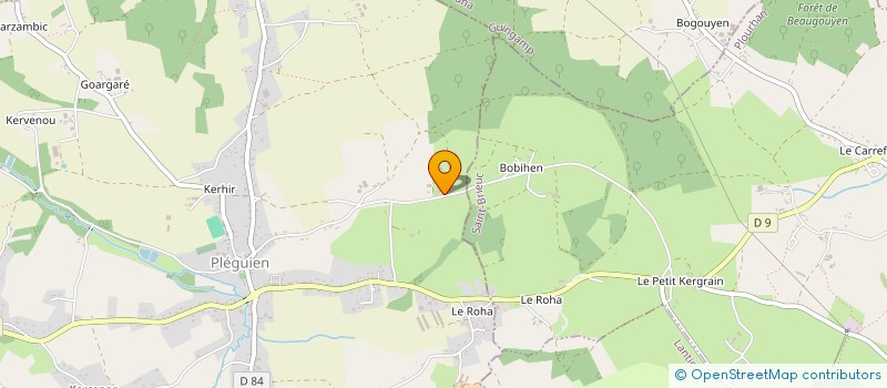 localisation de l'entreprise EARL DE BOBIHEN à PLEGUIEN