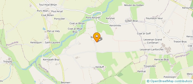 localisation de l'entreprise EARL DE BODREZIOU à PLOUZEVEDE