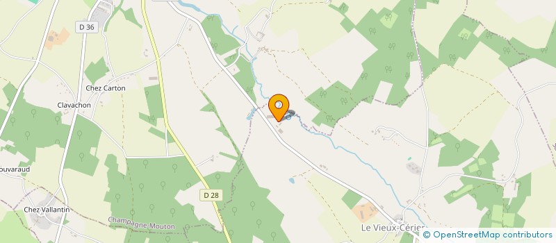 localisation de l'entreprise EARL DE BOIS CHAUMINET à LE VIEUX-CERIER